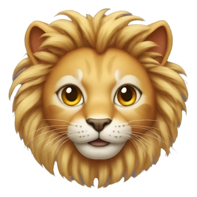cat with a lion mane and a tasseled tale sticker