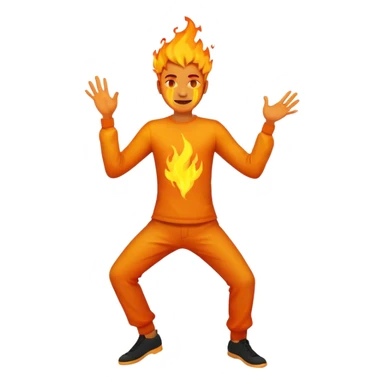 flame guy sticker