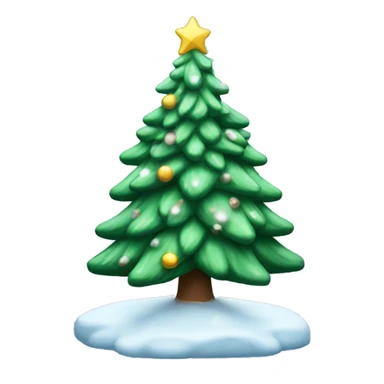 Snowy Christmas tree sticker