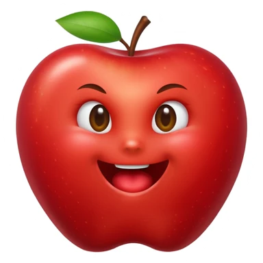 Biten red apple sticker