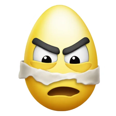 angry yellow egg sticker