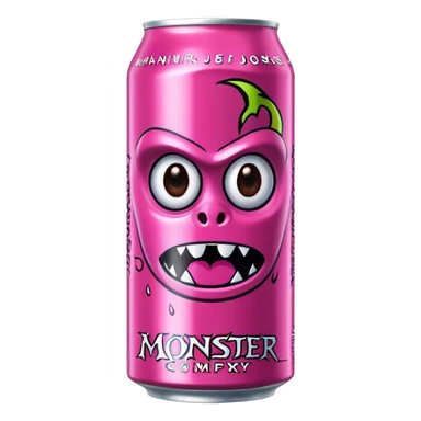 Pink monster energy drink with the logo of original monster company energy drink do not add the face in it just normal monster can  sticker