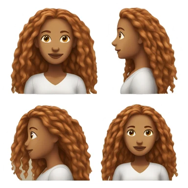 Woman with ginger locs sticker