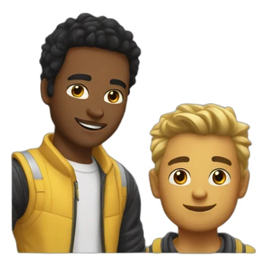 Kai cenat on his friend duke denis sticker