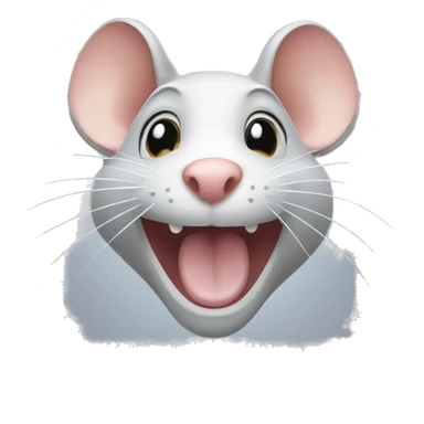 happy rat face sticker