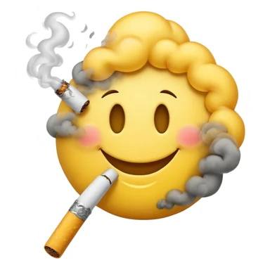 Smiley face smoking sticker