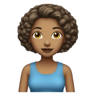 woman blu tshirt sticker