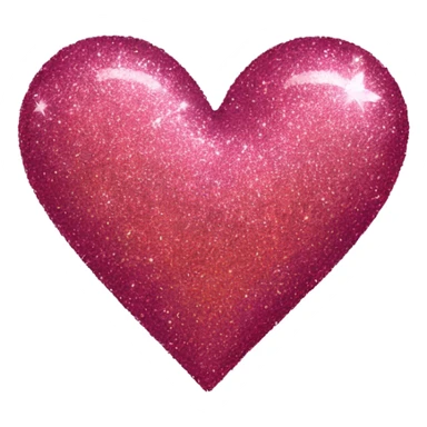 glitter heart sticker