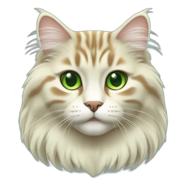 Siberian cat senya color green sticker