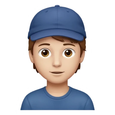 Un niño con gorra pelo castaño  sticker