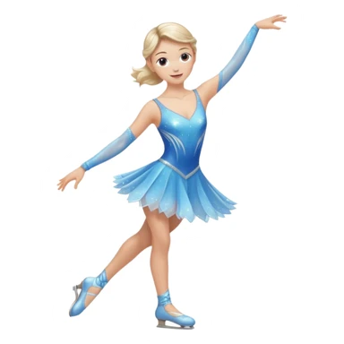 Ice skater twirling sticker