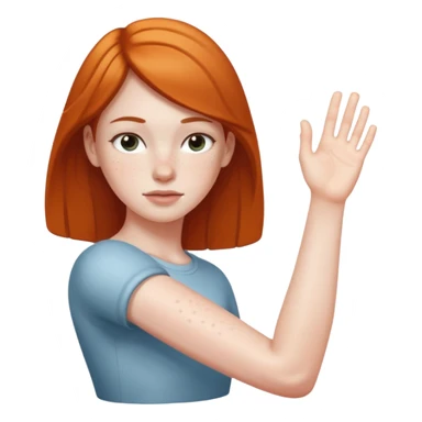 bent white girl arm sticker