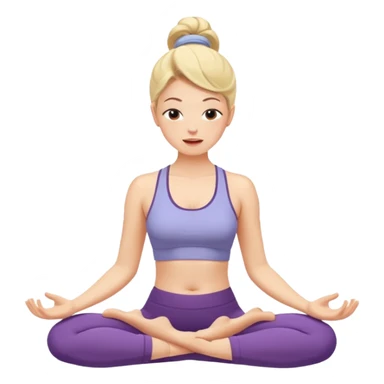 woman burping during yoga practice sticker