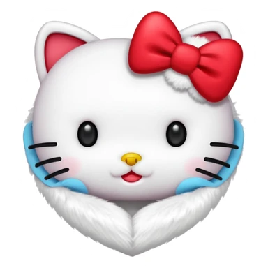 hello kitty heart`no mouth sticker