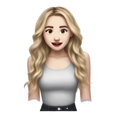 Sabrina Carpenter singing sticker