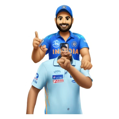 rohit sharma fan meeting him in stdim sticker