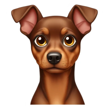 dog pinscher brown sticker