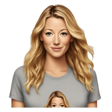 blake lively wearing tee sticker