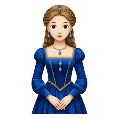 Renaissance lady, blue dress sticker