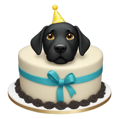 Black Labrador birthday cake sticker