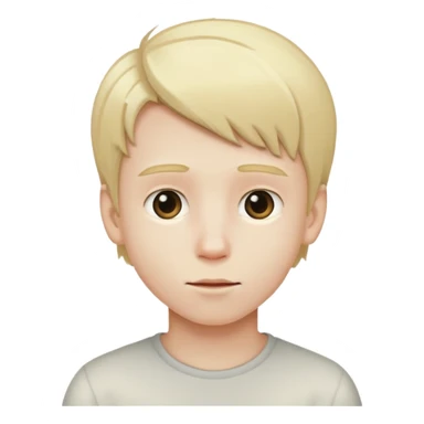 boy withblond hair and super white sticker