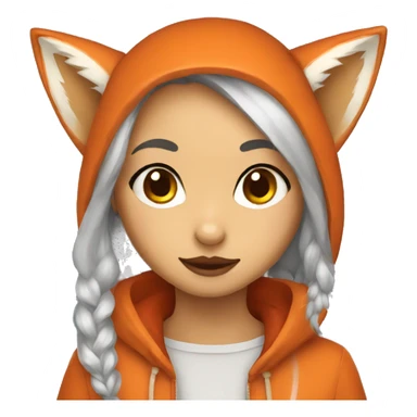 fox girl sticker