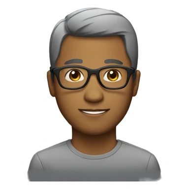 brown man with glasses and short hair sticker