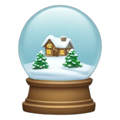 Christmas snow globe sticker