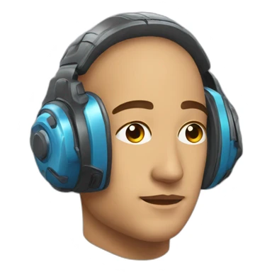 A futuristic ear protector sticker