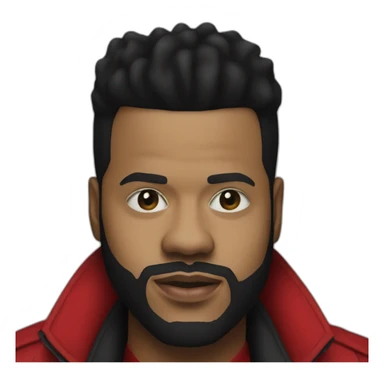 The weeknd with red jacket sticker