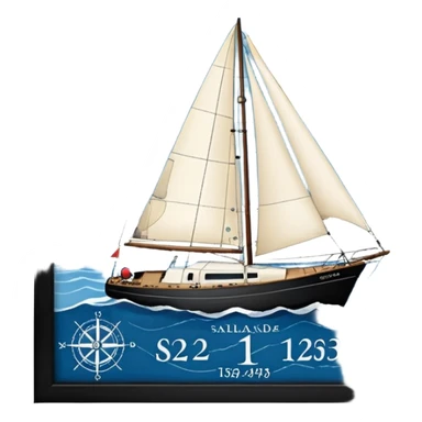 SAILING COORDINATES sticker