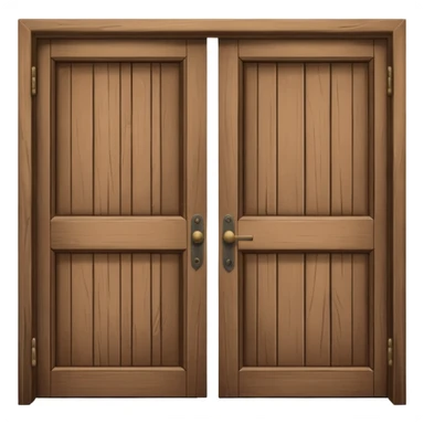 wide open wooden door sticker