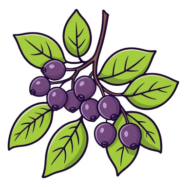 Elderberry bow sticker