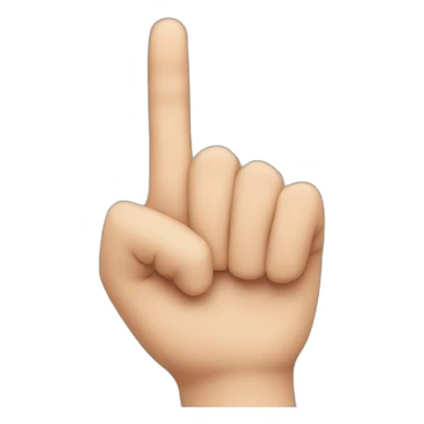 Bend your index finger 60 degrees. sticker