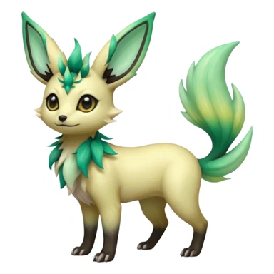 Multicolored sparkly light pale pastel whitish pretty cool elegant realistic planty exotic Trico-Bolthund-Electrike-Umbreon-Leafeon-hybrid, full body sticker