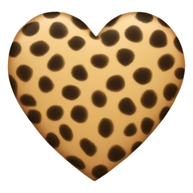 cheetah print heart sticker