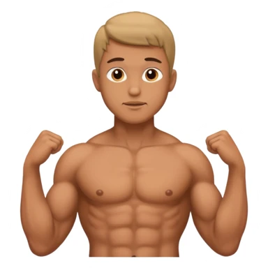 man standing with naked torso and showing penis sticker