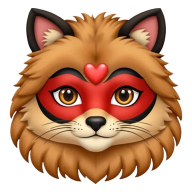 La melena del león cara de zorro ojos de corazon sticker