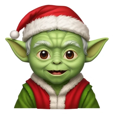 yoda christmas sticker
