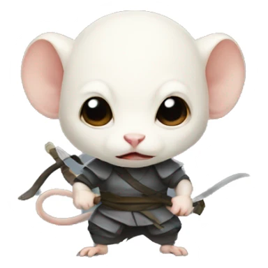Albino rat ninja  sticker