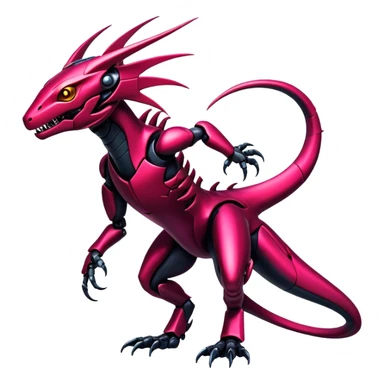 Shiny Exotic Edgy Badass Gothic Cool epic Futuristic Salandit-Genesect-Koraidon-Fakémon-hybrid-creature (full body)  sticker