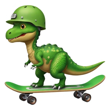 Dinosaur on a skateboard sticker