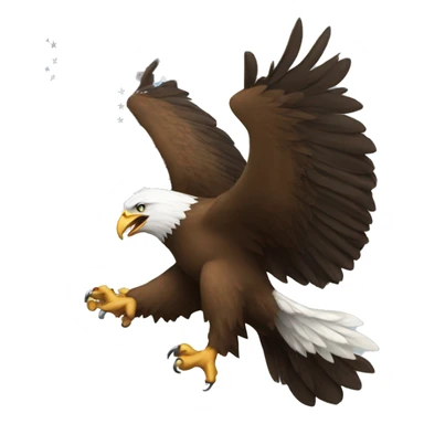 the eagle with the american flag  sticker