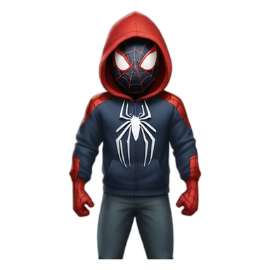 spiderman-miles-morales with hoodie sticker
