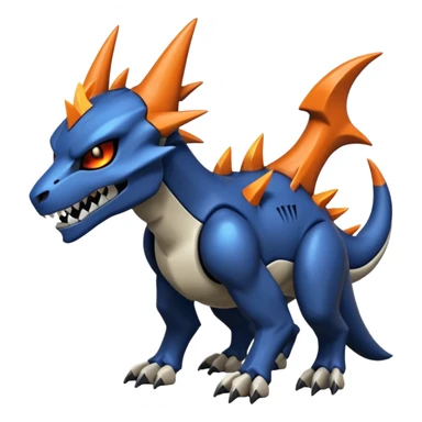 Futuristic Marowak-Duskull-Darkdramon-fusion sticker