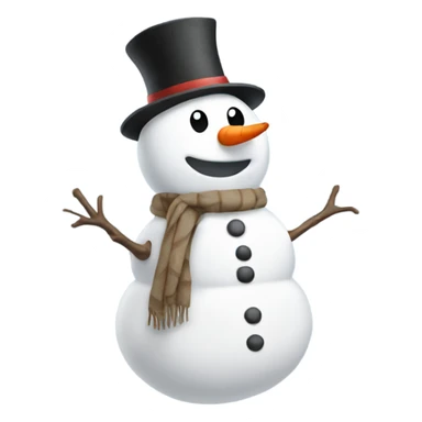 Snowman from the side  sticker