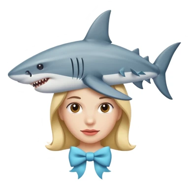 Cápa masnival a fején sticker