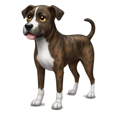 Brindle dog sticker
