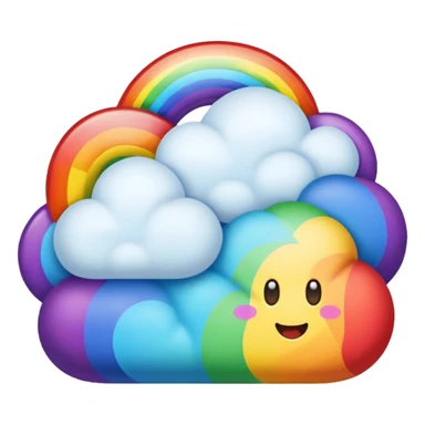 Rainbow cloud sticker