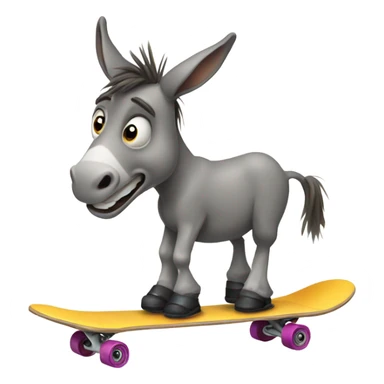 Donkey on skateboard  sticker